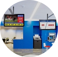 Liverpool counter call unit with interactive interface, multilingual support and ticket management features